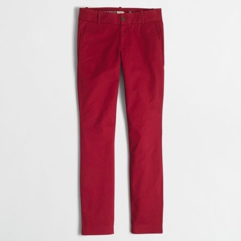 NWT J. Crew Moroccan Red Frankie Chino Pant